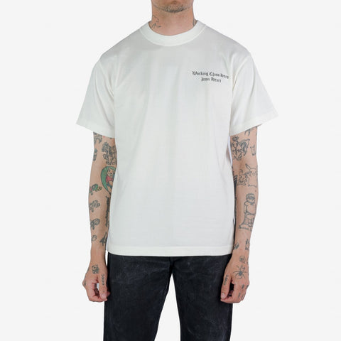 7.5oz Printed Loopwheel Crew Neck T-Shirt IH2303 White