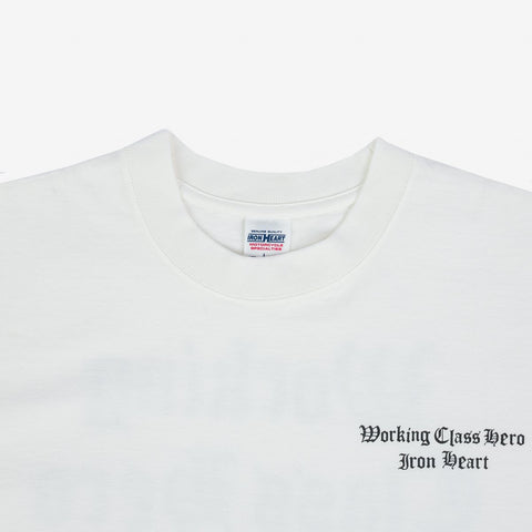 7.5oz Printed Loopwheel Crew Neck T-Shirt IH2303 White