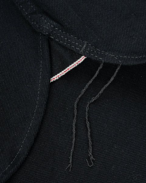 12oz Selvedge Denim Western Shirt "The Johnny Cash III" IHSH-218-BLK - Black