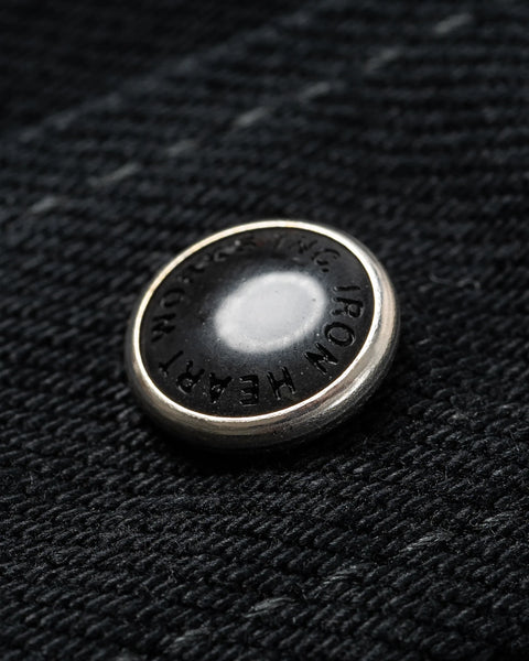 12oz Selvedge Denim Western Shirt "The Johnny Cash III" IHSH-218-BLK - Black