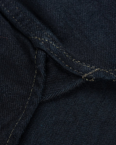 18oz Vintage Selvedge Denim CPO Shirt IHSH-293-OD - Indigo Overdyed Black