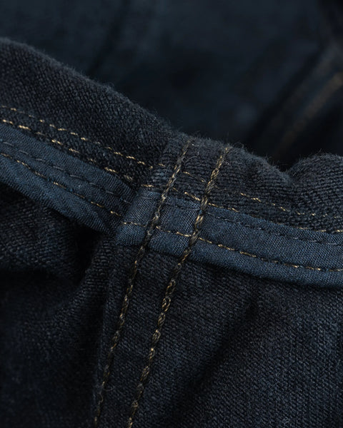 18oz Vintage Selvedge Denim CPO Shirt IHSH-293-OD - Indigo Overdyed Black