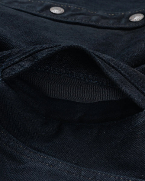 18oz Vintage Selvedge Denim CPO Shirt IHSH-293-OD - Indigo Overdyed Black