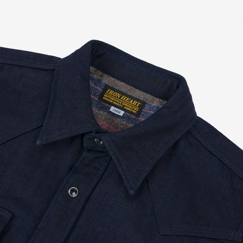 14oz Double Cloth Western Shirt IHSH 368 - Indigo