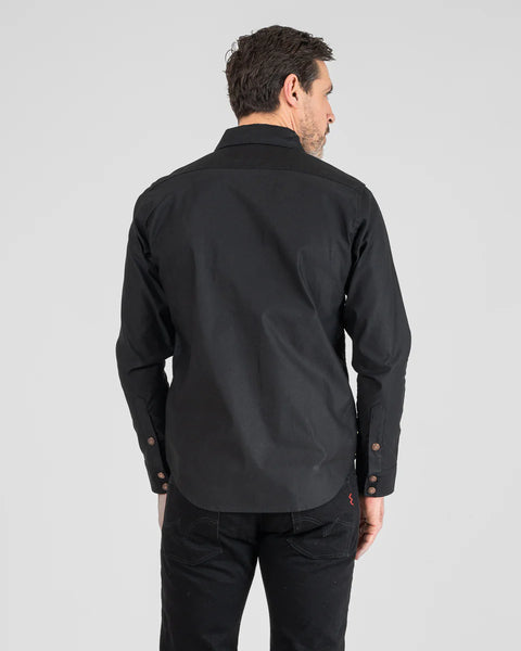 8oz Military Whipcord CPO Shirt IHSH-425-BLK - Black