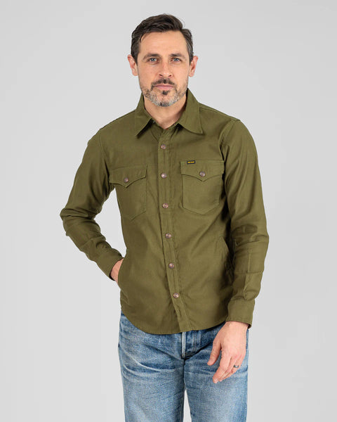 8oz Military Whipcord CPO Shirt IHSH-425-BLK - Olive