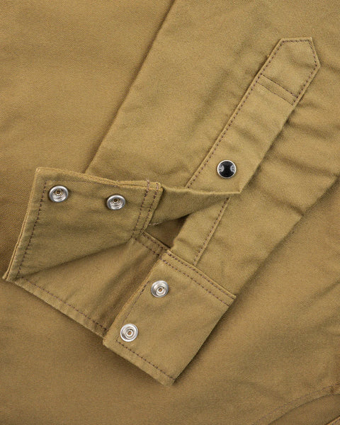 12oz Military Moleskin Western Shirt IHSH-426-KHA - Khaki