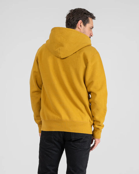 14oz Ultra Heavyweight Loopwheel Cotton Zippered Hoodie IHSW-81L-MUS-NP - Mustard
