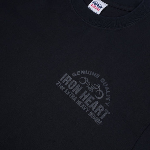 7.5oz Printed Loopwheel Crew Neck T-Shirt IHT2401 - Black