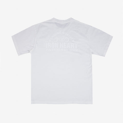 7.5oz Printed Loopwheel Crew Neck T-Shirt IHT2401 - White