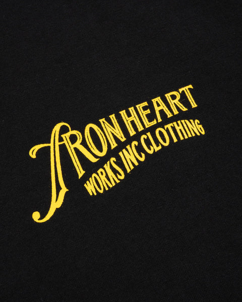 7.5oz Printed Loopwheel Crew Neck T-Shirt IHT-2501 - Black