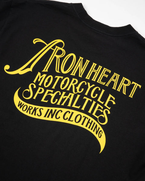 7.5oz Printed Loopwheel Crew Neck T-Shirt IHT-2501 - Black