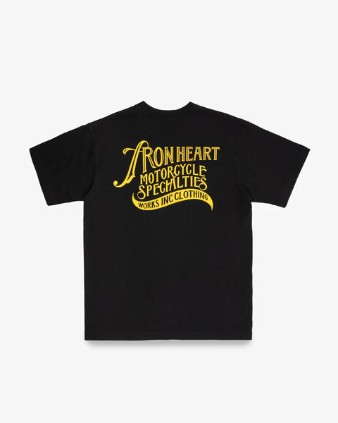 7.5oz Printed Loopwheel Crew Neck T-Shirt IHT-2501 - Black
