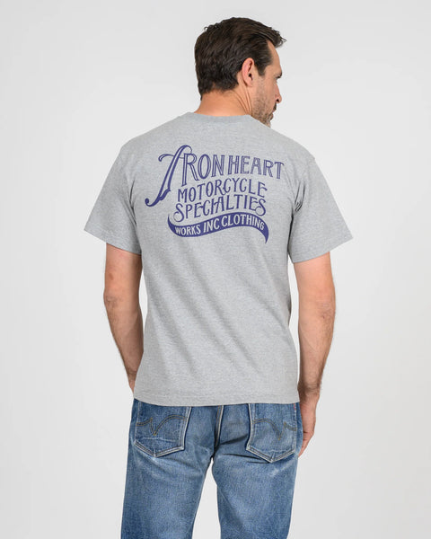 7.5oz Printed Loopwheel Crew Neck T-Shirt IHT-2501 - Grey