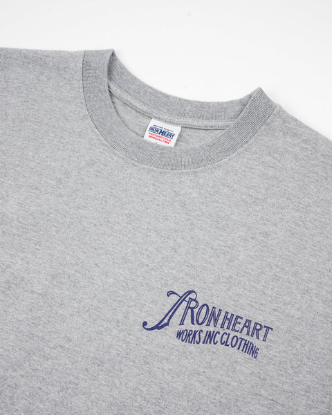 7.5oz Printed Loopwheel Crew Neck T-Shirt IHT-2501 - Grey