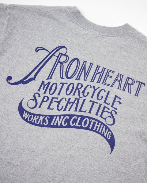 7.5oz Printed Loopwheel Crew Neck T-Shirt IHT-2501 - Grey