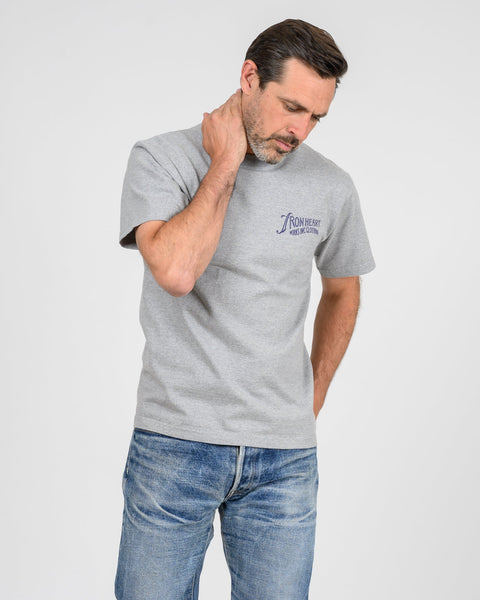 7.5oz Printed Loopwheel Crew Neck T-Shirt IHT-2501 - Grey