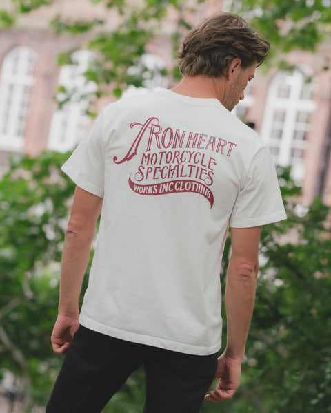 7.5oz Printed Loopwheel Crew Neck T-Shirt IHT-2501 - White