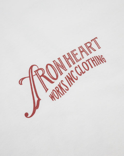 7.5oz Printed Loopwheel Crew Neck T-Shirt IHT-2501 - White