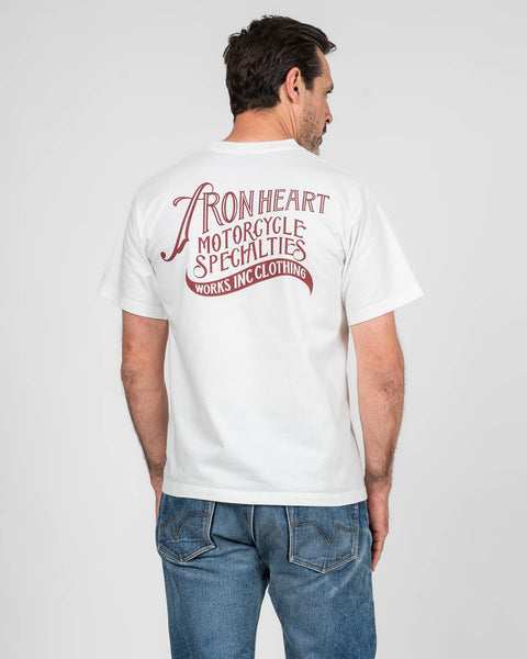 7.5oz Printed Loopwheel Crew Neck T-Shirt IHT-2501 - White