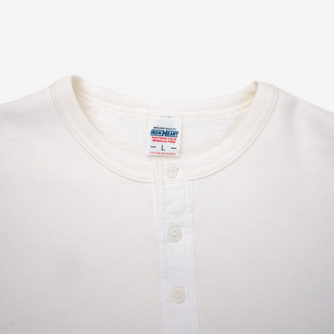 11oz Henley Sweater Lengan Panjang IHTL-2401 - Putih