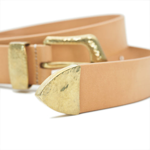 OGL Belt Hand-Hammered Ranger Leather Belt Natural