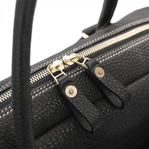 OGL 9981 Leather Zote Bag Black/White Thread
