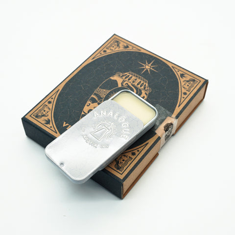 Compact tin of Victorian Solid Cologne with jasmine and tuberose, crafted for Singapore & SE Asia.