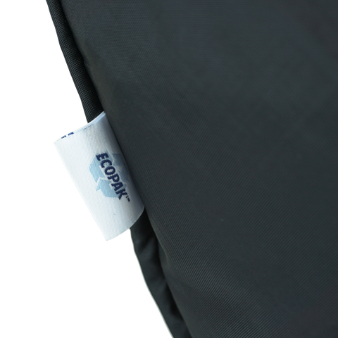 XTAC Black roll-top hobo bag featuring ECOPAK sailcloth and Fidlock closure, designed by Obbi Good Label