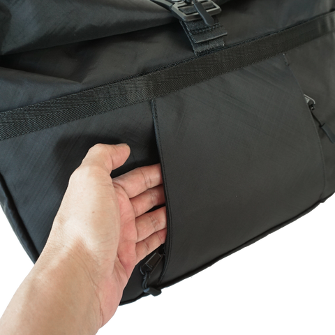 OriGinaLe XTAC Roll-Top Hobo Bag Black