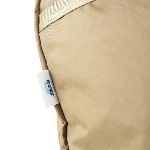 XTAC Gold roll-top hobo bag featuring ECOPAK sailcloth and Fidlock closure, designed by Obbi Good Label