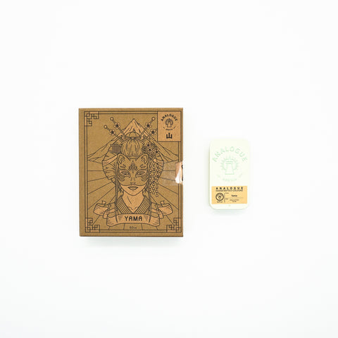Compact tin of Yama Solid Cologne with Sakura and green tea, crafted for Singapore & SE Asia.
