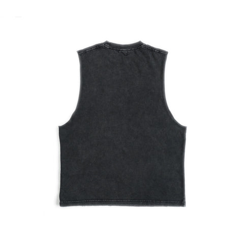 HGS Outpost Vintage Cut-Off Tee vintage black washed sleeveless T-shirt rear view