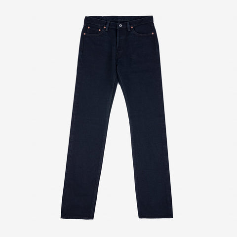 21oz Selvedge Denim Straight Cut Jeans IH634S-B- Indigo Overdyed Black