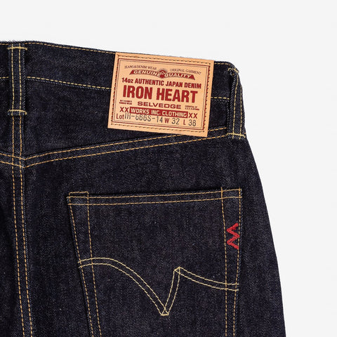 14oz Selvedge Denim Slim Straight Cut Jeans IH666S-142 - Indigo