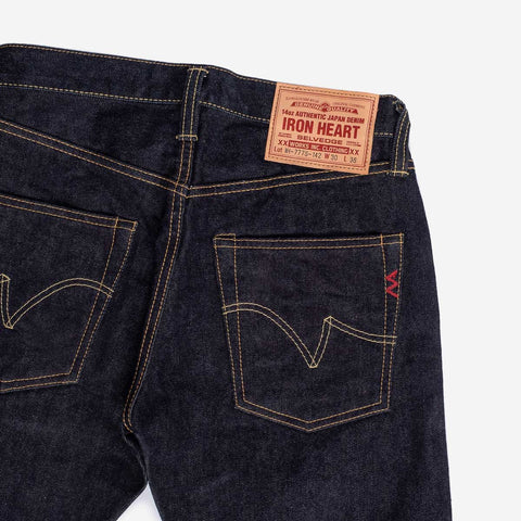 14oz Selvedge Denim Slim Tapered Cut Jeans IH777S-142 - Indigo