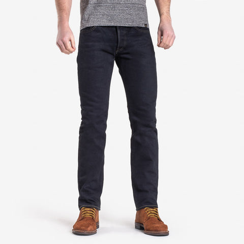 21oz Selvedge Denim Slim Tapered Cut Jeans IH777S 21oz OD - Indigo Overdyed Black