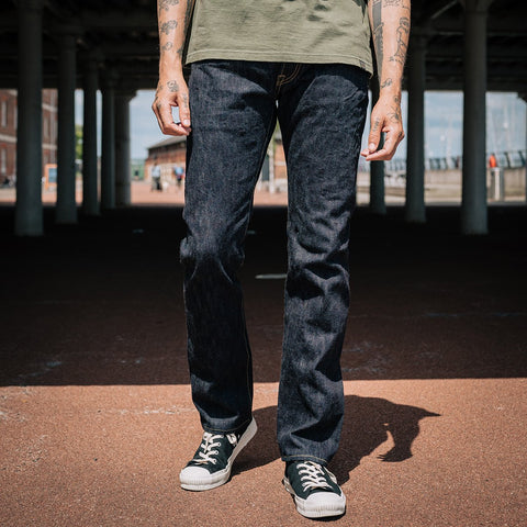 16oz Slubby Selvedge Denim Slim Tapered Cut Jeans IH777S-SLB- Indigo