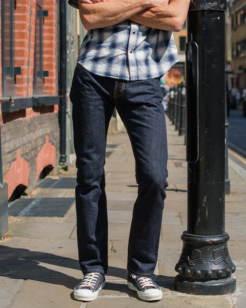 17oz Selvedge Denim Slim Cut Jeans IH555-N - Natural Indigo