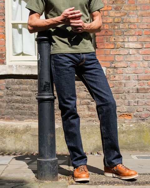 17oz Selvedge Denim Slim Straight Cut Jeans IH666-N - Natural Indigo