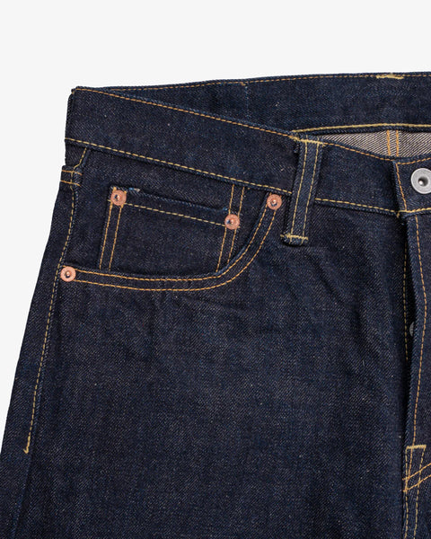 17oz Selvedge Denim Slim Straight Cut Jeans IH666-N - Natural Indigo