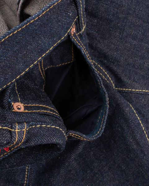 17oz Selvedge Denim Slim Straight Cut Jeans IH666-N - Natural Indigo