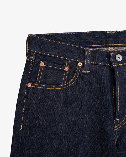 17oz Selvedge Denim Slim Tapered Cut Jeans IH777-N - Natural Indigo