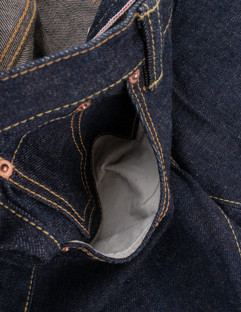 17oz Selvedge Denim Slim Tapered Cut Jeans IH777-N - Natural Indigo