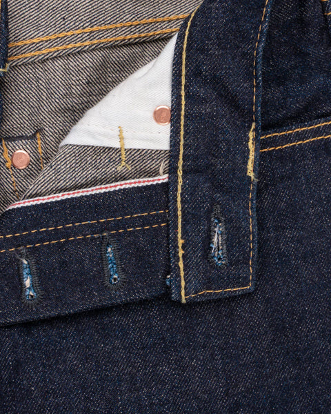 17oz Selvedge Denim Slim Tapered Cut Jeans IH777-N - Natural Indigo