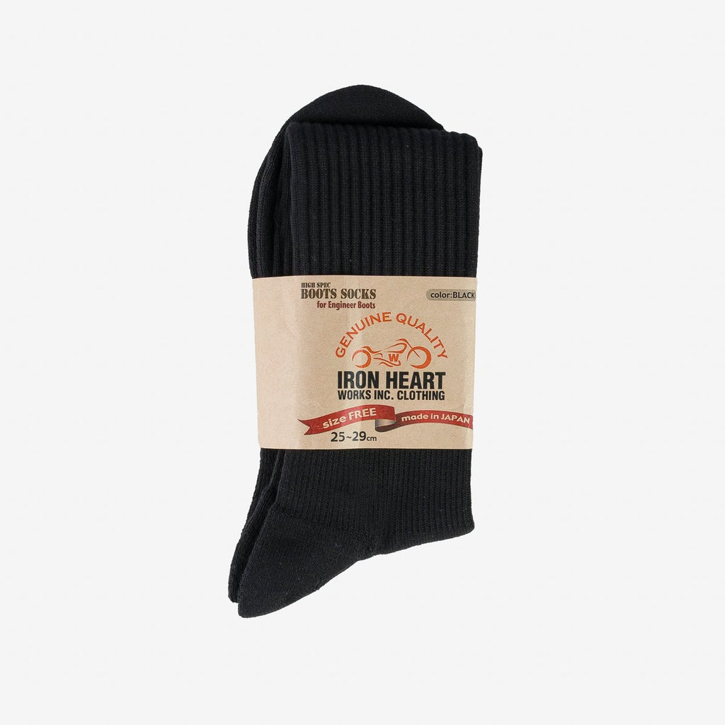 IRONHEART ENGINEER BOOT SOCKS IH029BLK Rugged Gentlemen Shoppe
