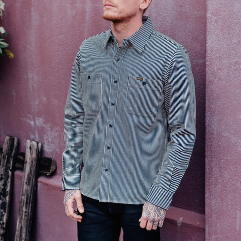 Baju Kerja Belang Hickory 12oz IHSH-274 - Indigo