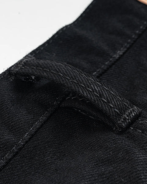 Iron Heart IH-555S-142BB Black-on-Black in 14oz selvedge denim jeans available at Rugged Gentlemen Shoppe