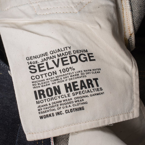 14oz Selvedge Denim Straight Cut Jeans IH-634S-142 - Indigo