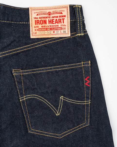 Iron Heart IH-1955S-142 in 14oz selvedge denim jeans available at Rugged Gentlemen Shoppe